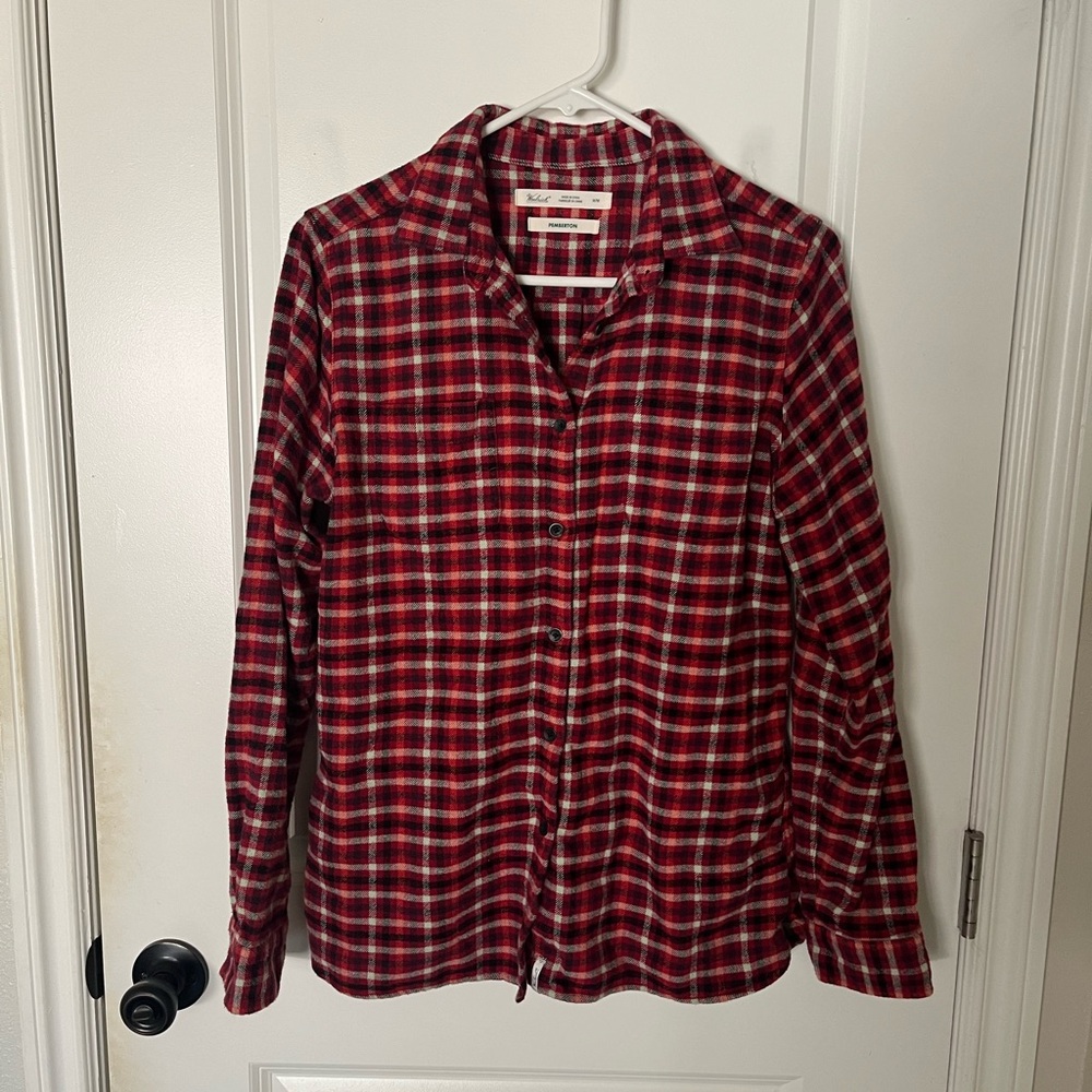 Woolrich Red and White Plaid Shirt